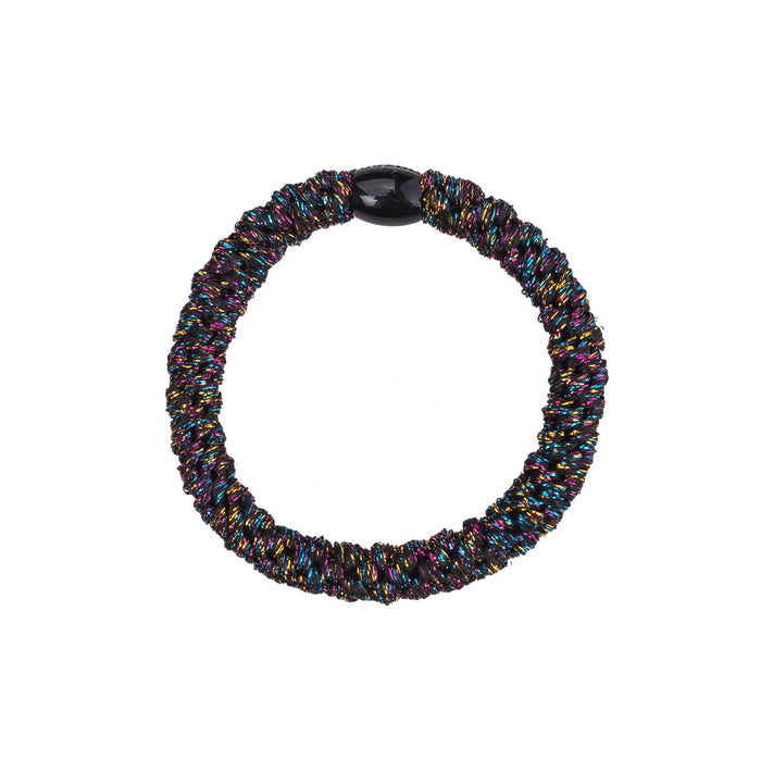 Capelli elastici, arcobaleno nero glitter (3 pezzi.)