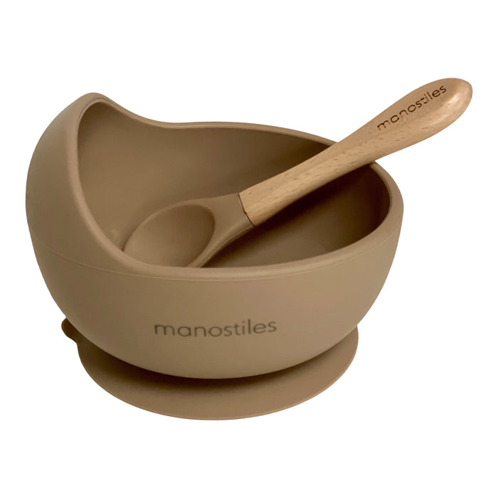 Set da pranzo in silicone, taupe