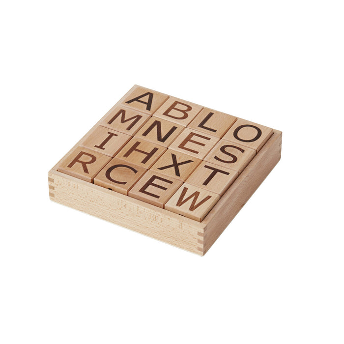 Blocchi di legno ABC - Natura (12 pezzi)