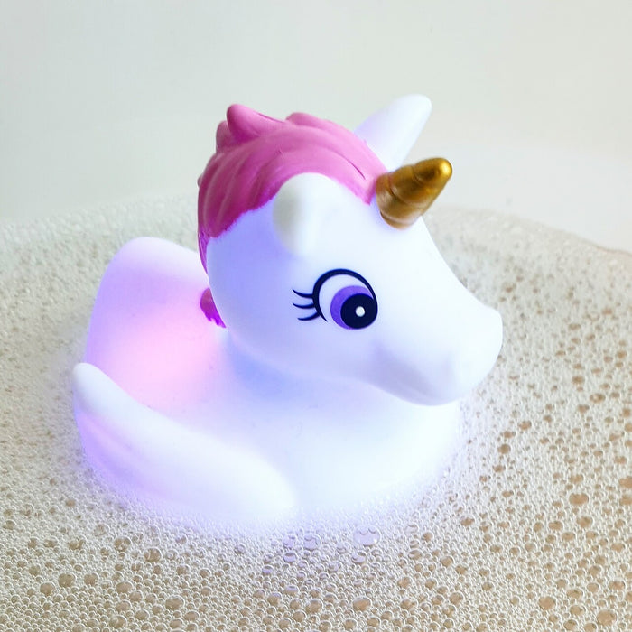 Unicorno da bagno con luce - verde