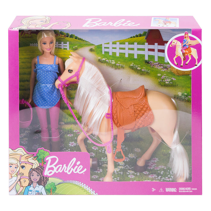 Bambola e cavallo Barbie