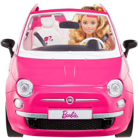 Barbie Fiat 500 con bambola - Pink