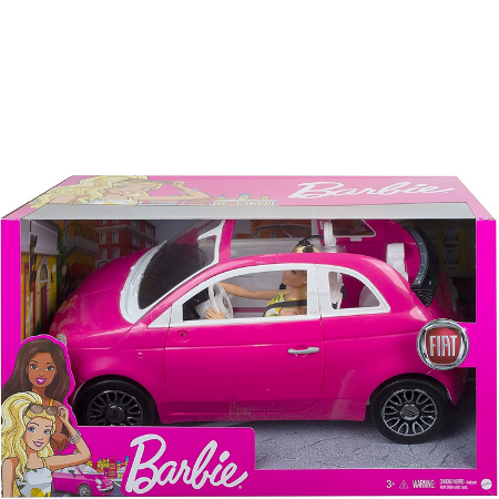 Barbie Fiat 500 con bambola - Pink