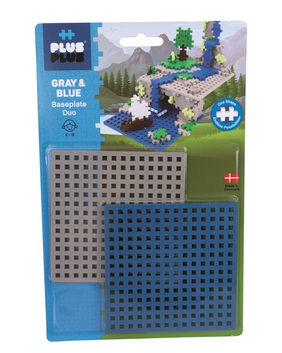 Piastra di base più plus, 2 pk. - blu grigio