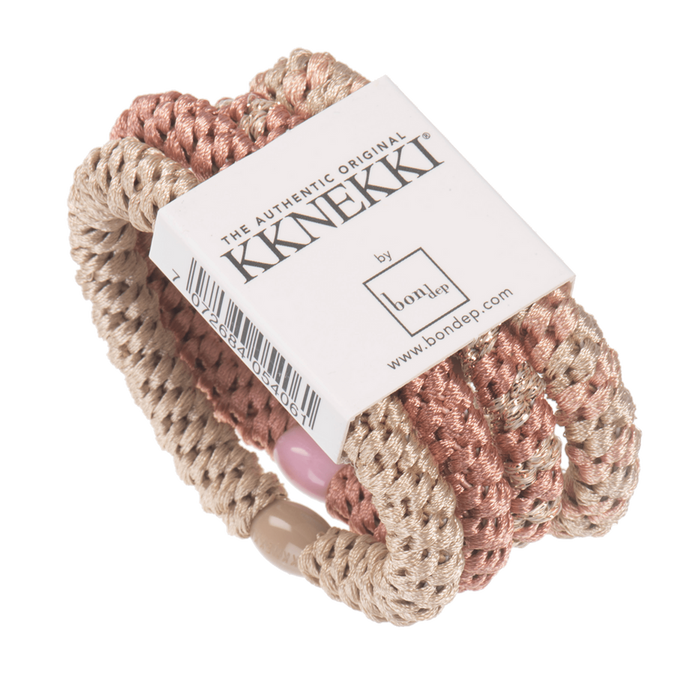 Bon Dep Kknekki Hair Elastic - Beige/Nude Mix (4 pezzi)