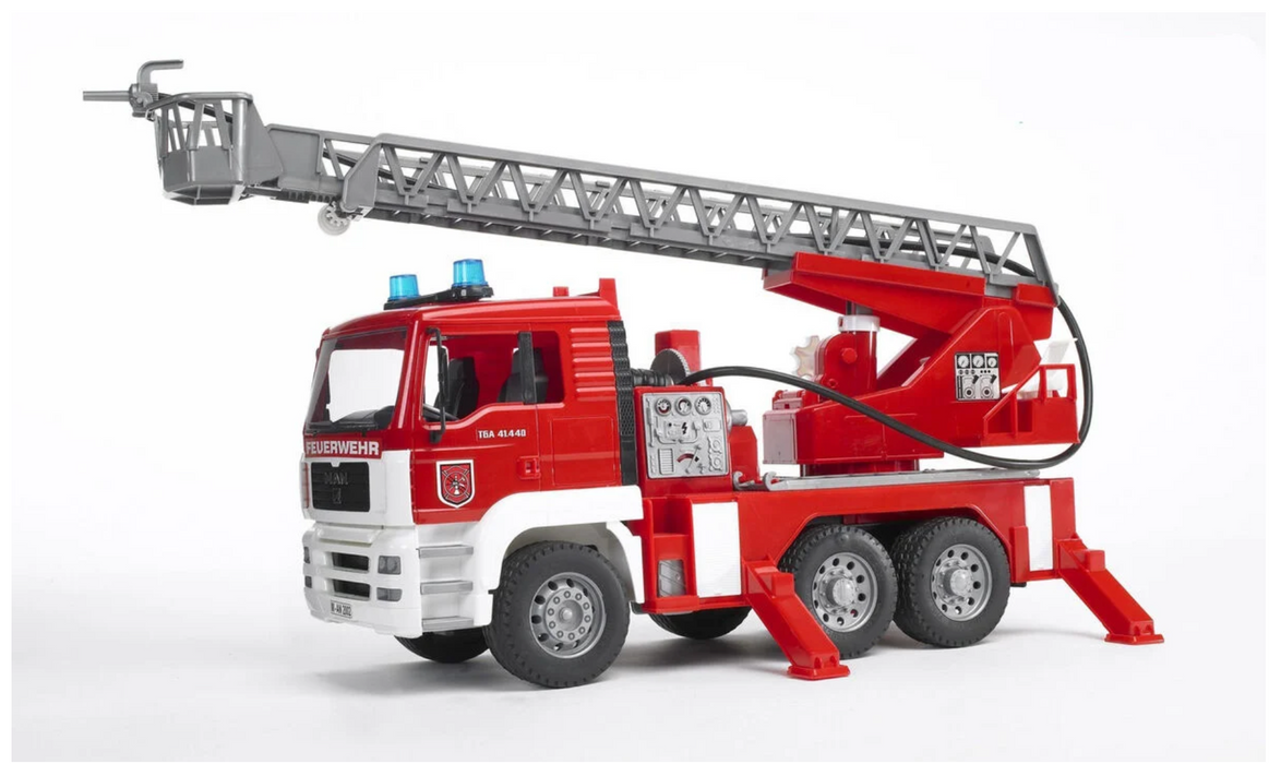Bruder Fire Truck con scala, pompa, luce e suono
