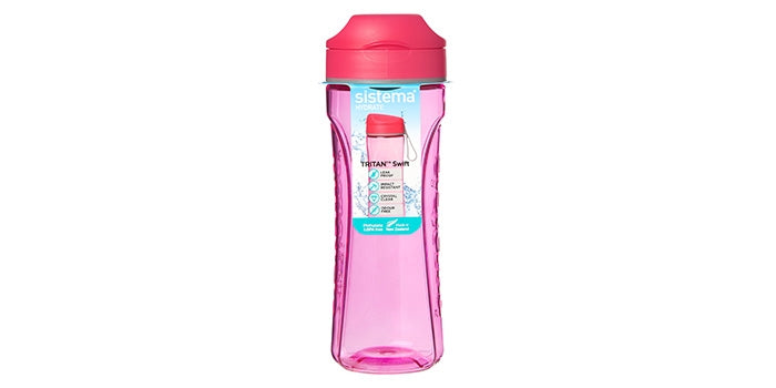 Bere bottiglia, tritan - rosa (600 ml)