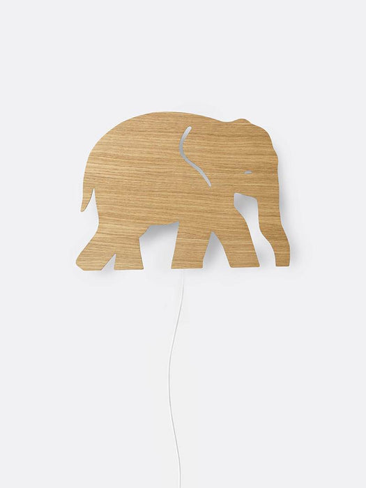 Lampada a parete, elefante - quercia oliata