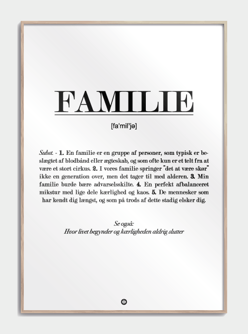 Poster di definizione della famiglia, S (29,7x42, A3)