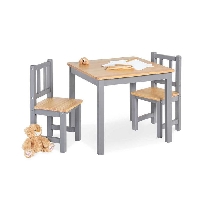 Set da tavolo e sedia per bambini, Fenna - Grigio