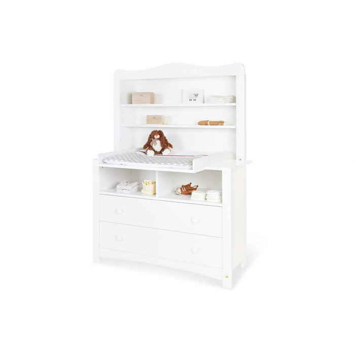 Top -bookcase per tavolo extra ampio, Florentina - Bianco