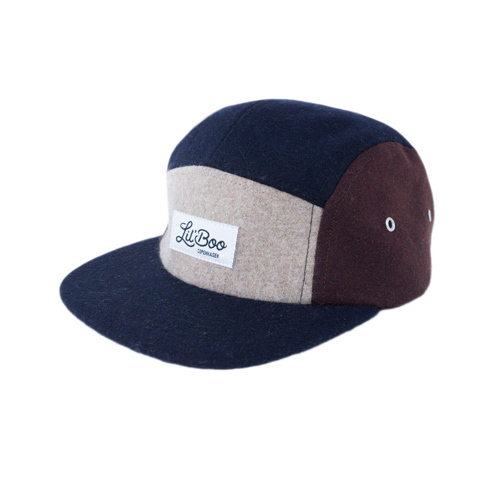 Cap, Block Wool 5-Panel-Brown (taglia XL, 7-14 anni)