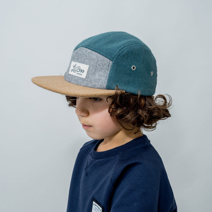 Cap, Block Wool 5-Panel-Verde (dimensione M, 1,5-3 anni)