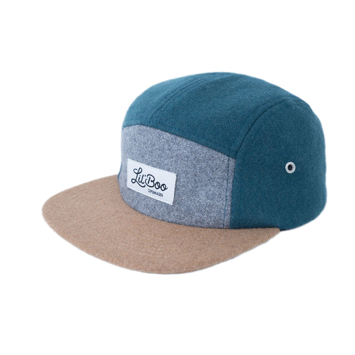 Cap, Block Wool 5-Panel-Verde (taglia L, 4-7 anni)