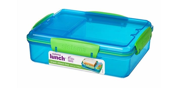 Box per il pranzo con 3 scomparti - blu