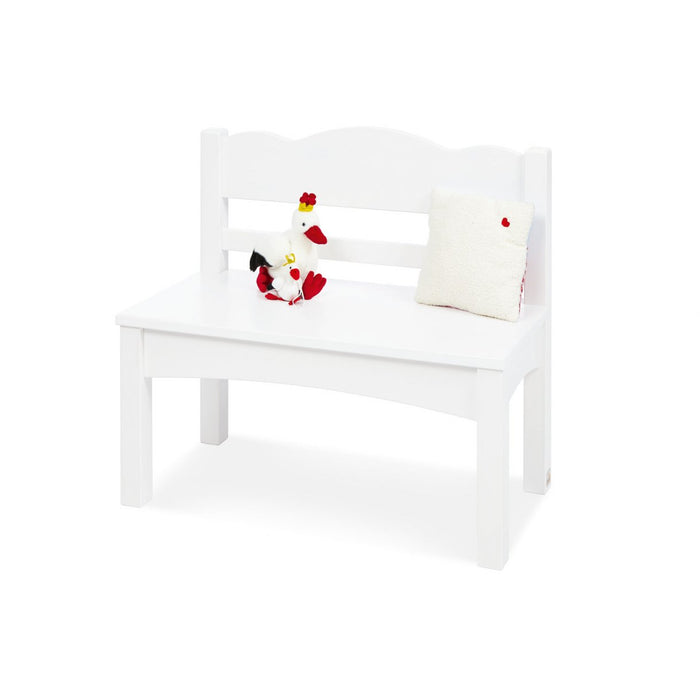 Panchina per bambini, Martha - White Lackered Wood