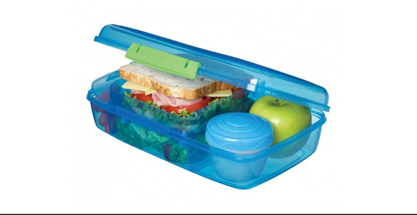 Lunchbox diviso incl. Coppa - blu