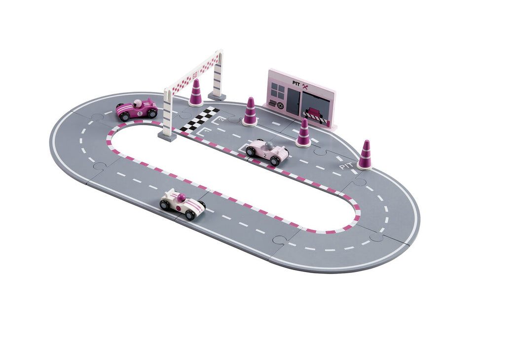 Set di auto da corsa, rosa
