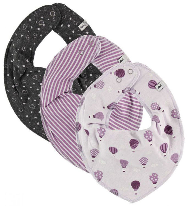 Bandana Bib, 3 Pack - Tint Orchid