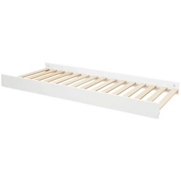 Pannelli laterali + base per letto per adulti, bianco