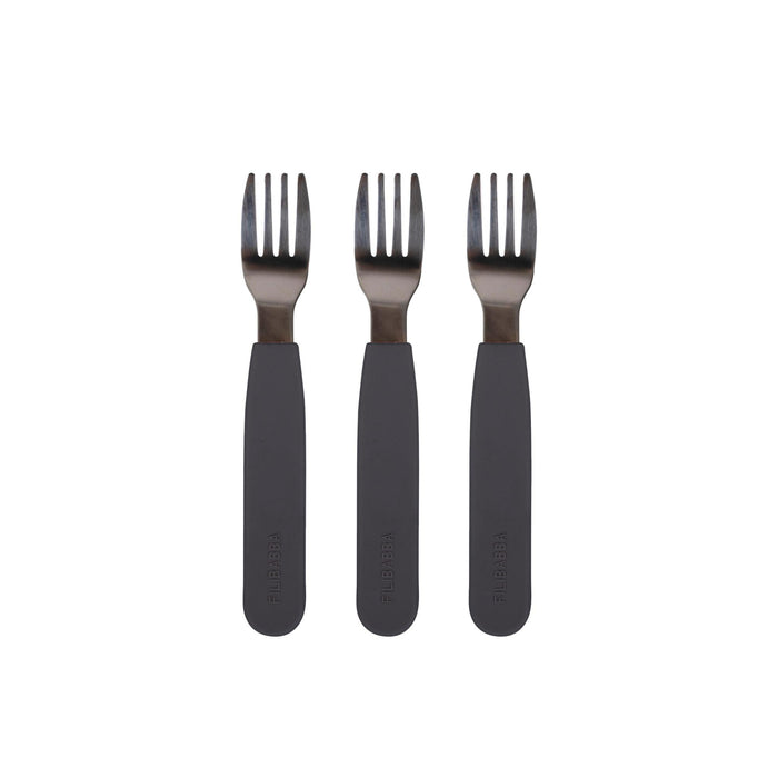 Forks al silicone, 3 pacchetti - grigio in pietra