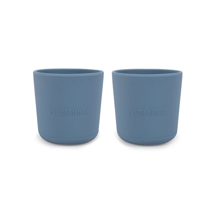 Coppa di silicone, pacchetto da 2 - blu in polvere