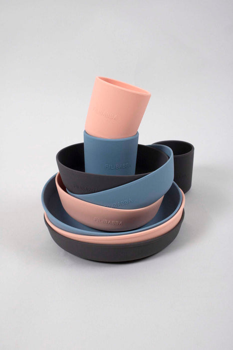 Set da pranzo in silicone - Peach