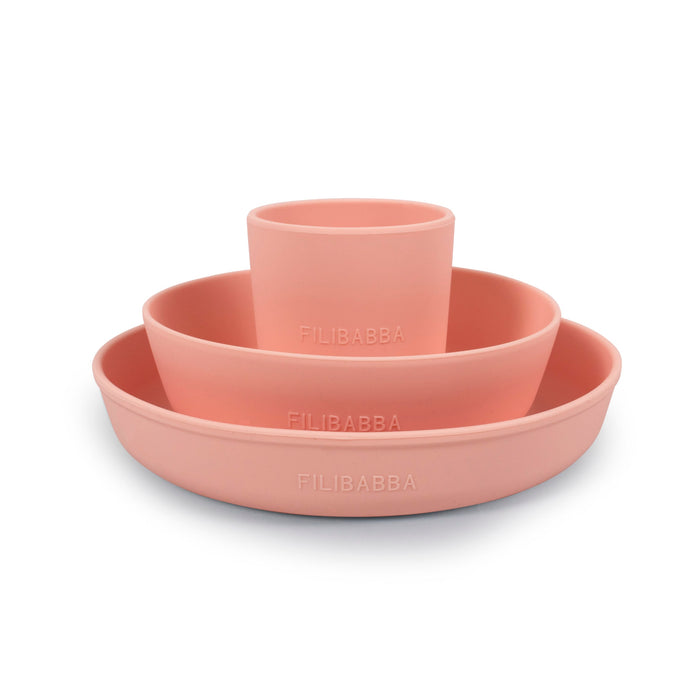 Set da pranzo in silicone - Peach