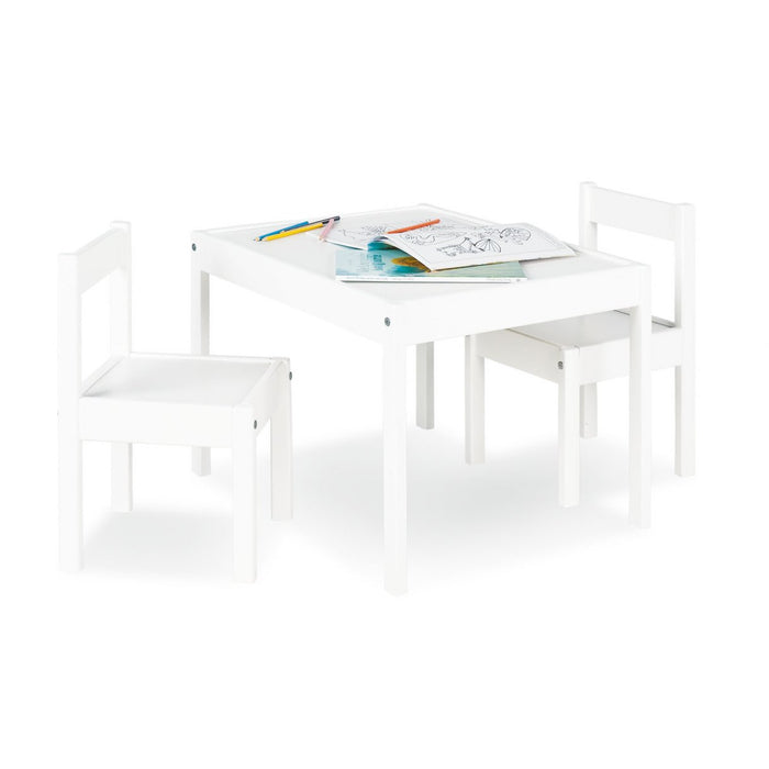 Set da tavolo e sedia per bambini, Sina - Bianco