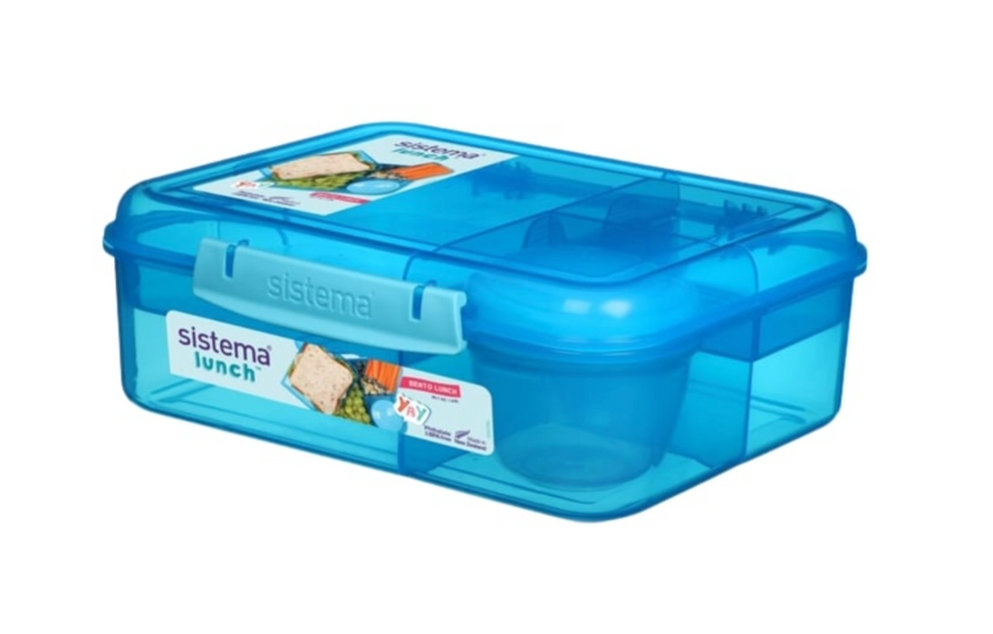 Lunchbox diviso incl. Coppa - blu