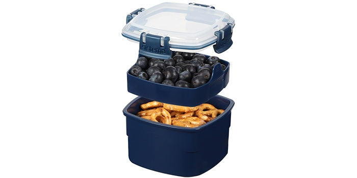 Secchio snack a due pezzi, blu