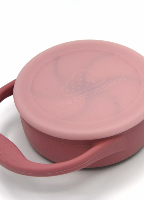 Coppa di snack in silicone, rosa selvatica