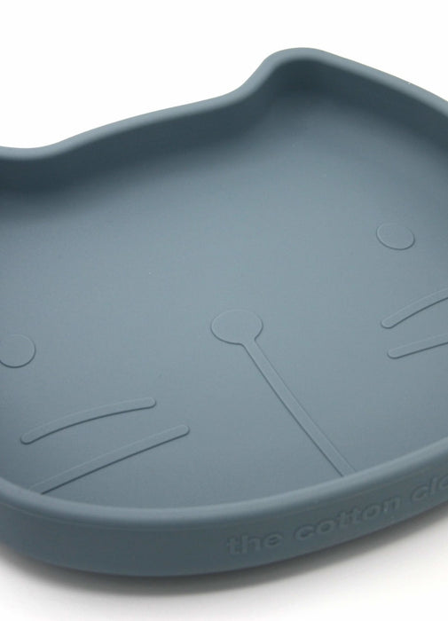 Piatto di silicone, gatto - blu