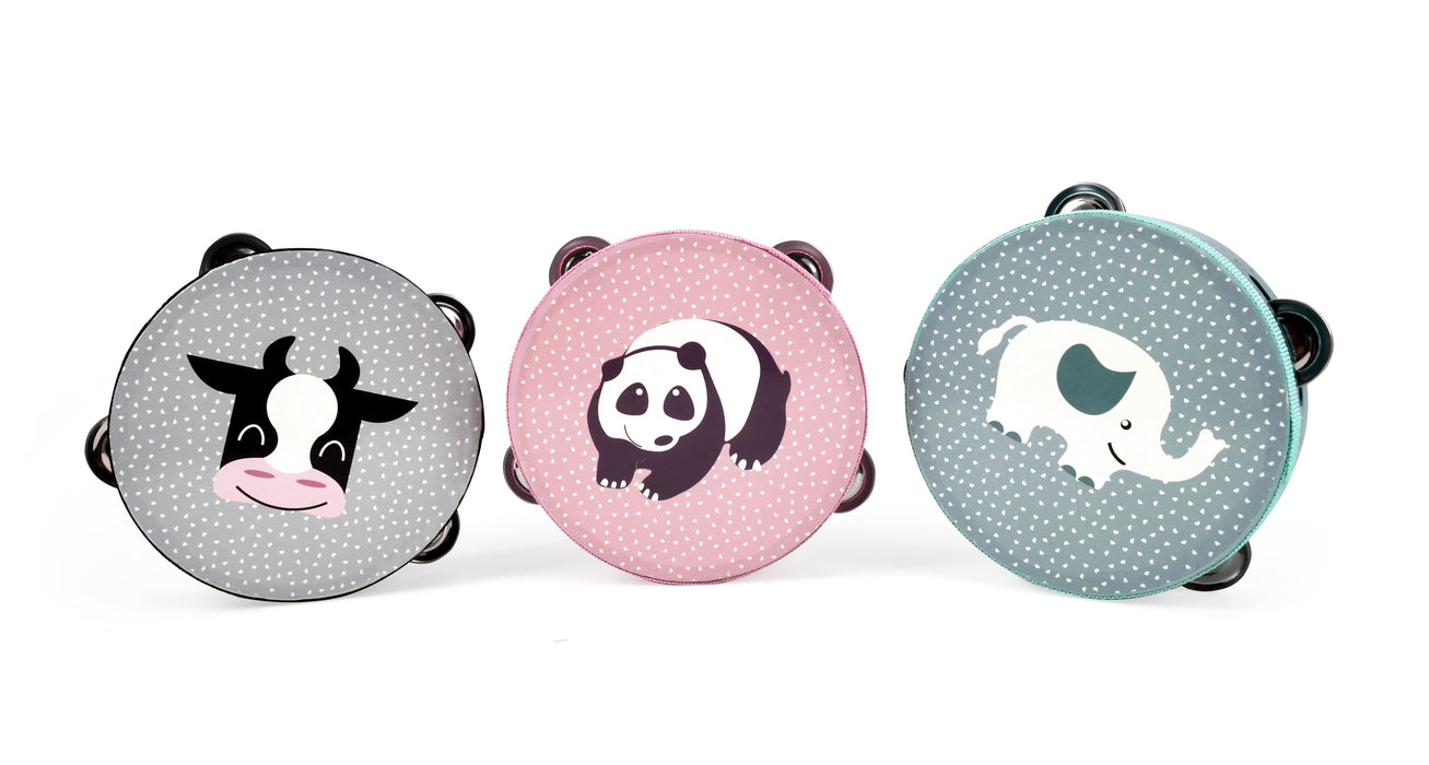 TAMBOURINE CON MOTO ANIMALE - PANDA