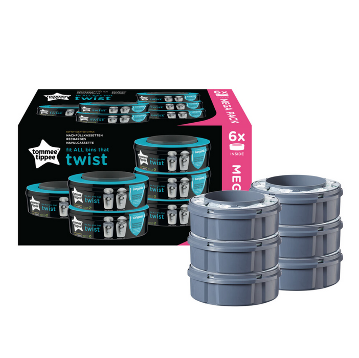 Tommee Tippee Sangenic Twist & amp; Fai clic su RIMBATO 6-Pack