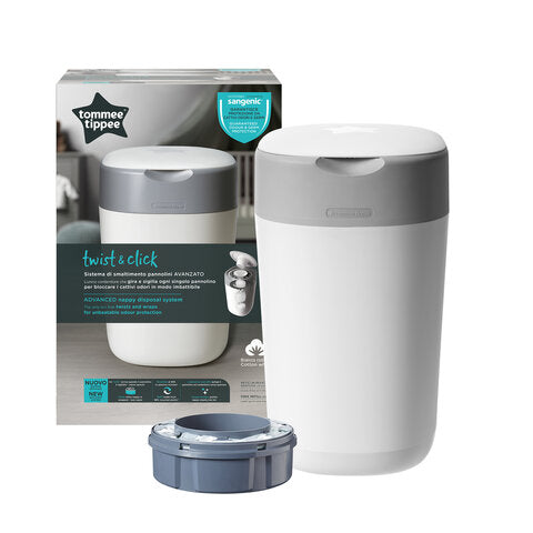 Twist & amp; Fare clic su Diaper Bucket - Bianco