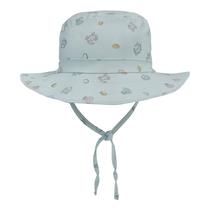 Cappello da nuoto UV reversibile - Stampa oceanica verde (dimensioni S - 0-6 mesi)