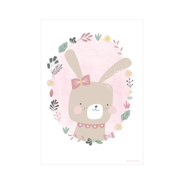 Affisch A3, Kanin, Rosa/Vit - Image 2